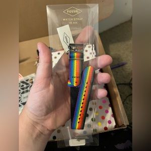 Fossil Pride watch strap. Fits 18 mm. Never used.